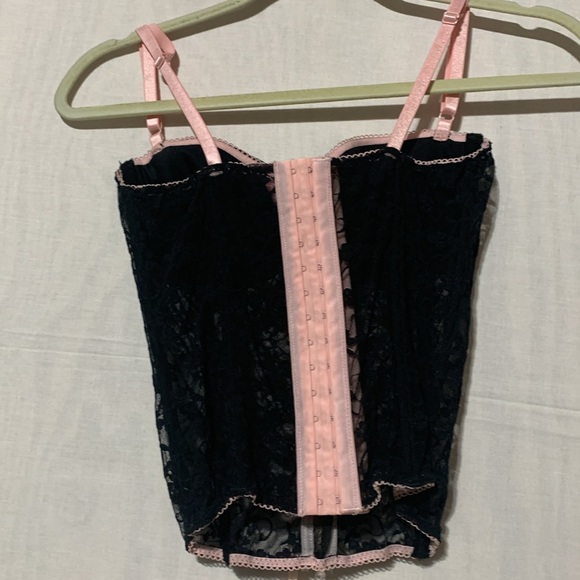 Y2K Sophie B Black Lace Corset Top - Picture 6 of 7